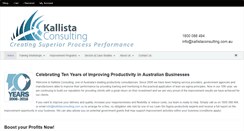 Desktop Screenshot of kallistaconsulting.com.au