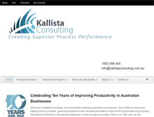 Tablet Screenshot of kallistaconsulting.com.au